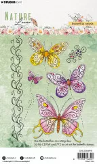 Studio Light Clear Stamps - Nature Lover Nr. 591 - Butterfly Swirls