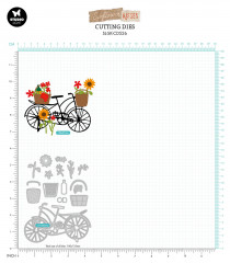 Studio Light Cutting Dies - Sunflower Kisses Nr. 526 - Flower Bicycle