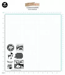 Studio Light Clear Stamps - Sunflower Kisses Nr. 440 - Vintage Labels