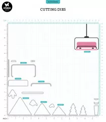 Studio Light Cutting Dies - Sweet Stories Nr. 682 - Ski Lift