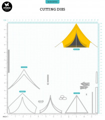 Studio Light Cutting Dies - Friendz Nr. 733 - Camping Tent