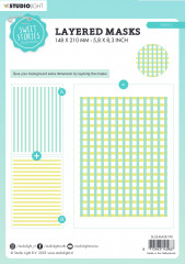 Studio Light Mask Stencil - Sweet Stories - Stripes