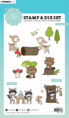 Clear Stamps and Cutting Die - Sweet Stories Nr. 75 - Forest Friends