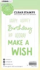 Studio Light Clear Stamps - Sweet Stories Nr. 418 - Quotes Large Make a Wish