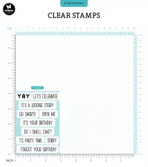 Studio Light Clear Stamps - Sweet Stories Nr. 661 - Texts & Quotes Lets Celebrate (EN)