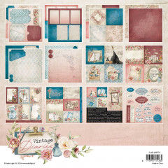 Studio Light 8x8 Mixed Paper Pad - Vintage Diaries Nr. 176 - Envelops, Pockets & Cards