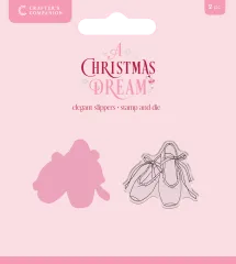 Clear Stamp & Cutting Die - A Christmas Dream - Elegant Slippers