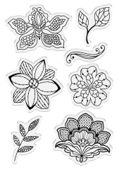 Clear Stamps - Antique Lace - Floral Lace