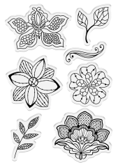 Clear Stamps - Antique Lace - Floral Lace