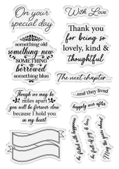 Clear Stamps - Antique Lace - Banners & Heartfelt Sentiments