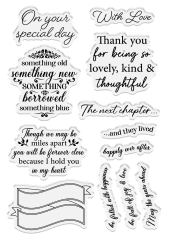 Clear Stamps - Antique Lace - Banners & Heartfelt Sentiments