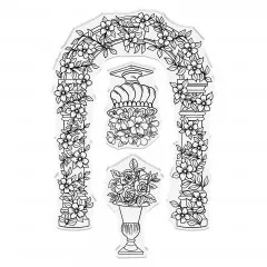 Clear Stamp & Cutting Die - Age of Elegance - Garden Arch & Topiary Urn