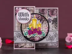 Clear Stamp & Cutting Die - Thorn & Bloom - Rose Candles
