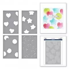 Spellbinders - Layered Stencil - Party Balloons