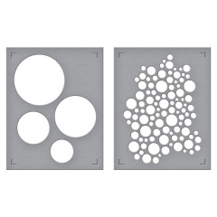 Spellbinders - Stencil - All About Christmas - Lots of Circles