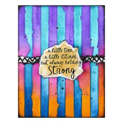 Spellbinders - Stencil - Beautifully Imperfect - Tattered Stripes