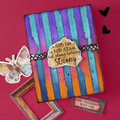 Spellbinders - Stencil - Beautifully Imperfect - Tattered Stripes