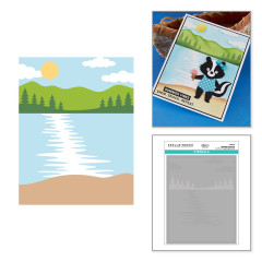 Spellbinders - Layered Stencil - Summer Camp - Lakeside Memories by Allison Frazier
