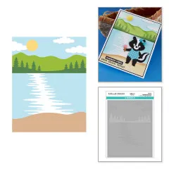 Spellbinders - Layered Stencil - Summer Camp - Lakeside Memories by Allison Frazier
