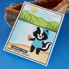 Spellbinders - Layered Stencil - Summer Camp - Lakeside Memories by Allison Frazier