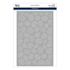 Simon Hurley - Stencil - Happy Spring - Layered Ornate Eggs