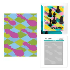 Spellbinders - Layered Stencil - Checkmate - Harlequin by Spellbinders