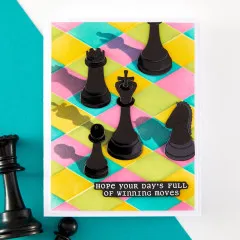 Spellbinders - Layered Stencil - Checkmate - Harlequin by Spellbinders