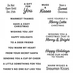 Spellbinders Clear Stamps Set - Santa’s Sippin’ Sayings