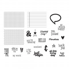 Spellbinders Clear Stamps - Speech Bubbles Sentiments