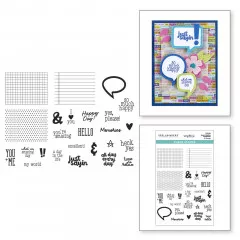 Spellbinders Clear Stamps - Speech Bubbles Sentiments