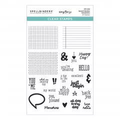 Spellbinders Clear Stamps - Speech Bubbles Sentiments