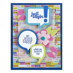 Spellbinders Clear Stamps - Speech Bubbles Sentiments