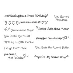 Spellbinders Clear Stamps - Make It & Bake It - Sugared Expressions