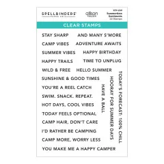 Spellbinders Clear Stamps - Summer Camp - Summertime Sentiments by Allison Frazier