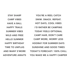 Spellbinders Clear Stamps - Summer Camp - Summertime Sentiments by Allison Frazier