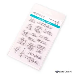 Spellbinders Clear Stamps - Shiny New Day Sentiments