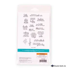 Spellbinders Clear Stamps - Shiny New Day Sentiments