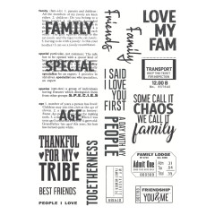 Spellbinders Clear Stamps - Turn the Page - Family & Friends by Esther Glas