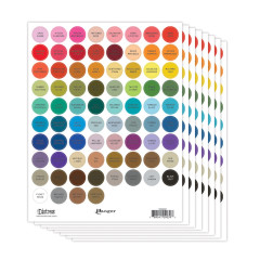 Tim Holtz Distress Large Round Label Sheet Black