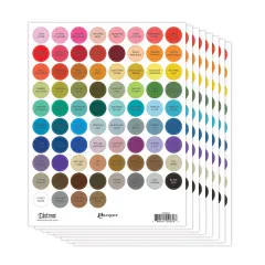 Tim Holtz Distress Large Round Label Sheet Black