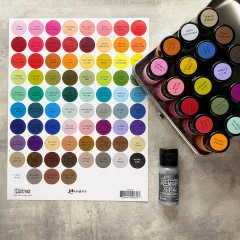 Tim Holtz Distress Large Round Label Sheet Black