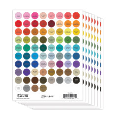 Tim Holtz Distress Small Round Label Sheet Black