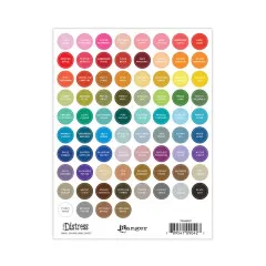 Tim Holtz Distress Small Round Label Sheet White