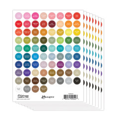 Tim Holtz Distress Small Round Label Sheet White