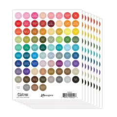 Tim Holtz Distress Small Round Label Sheet White