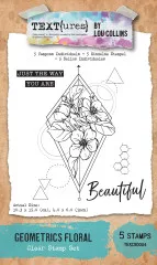 TEXT{ures} - Clear Stamps - Dragonfly Dreams - Geometrics Floralby Lou Collins