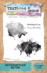 TEXT{ures} - Clear Stamps - Dragonfly Dreams - Watercolour Splash Halftone by Lou Collins