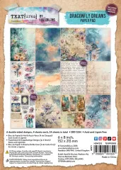 TEXT{ures} - 6x8 Paper Pad - Dragonfly Dreams by Lou Collins