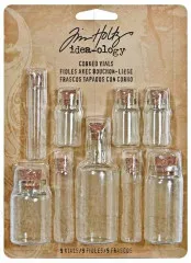 Idea-Ology Corked Glass Vials clear