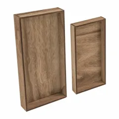 Idea-Ology Wooden Vignette Trays Brown